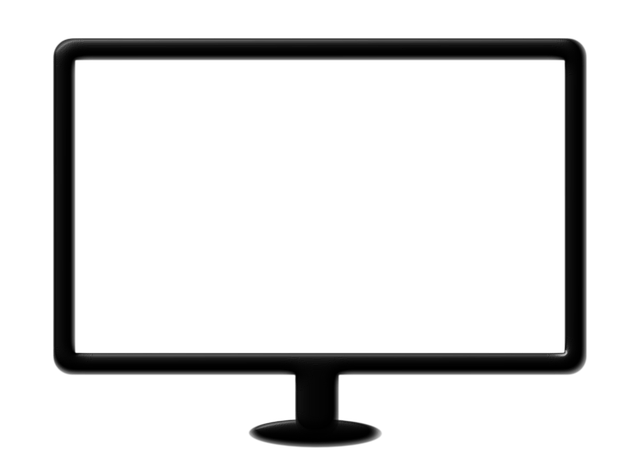 bílý monitor